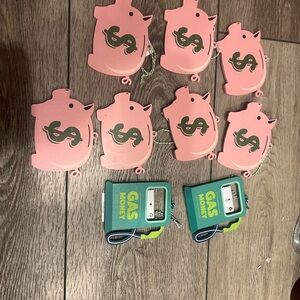 Pink Piggy Bank gift card holders